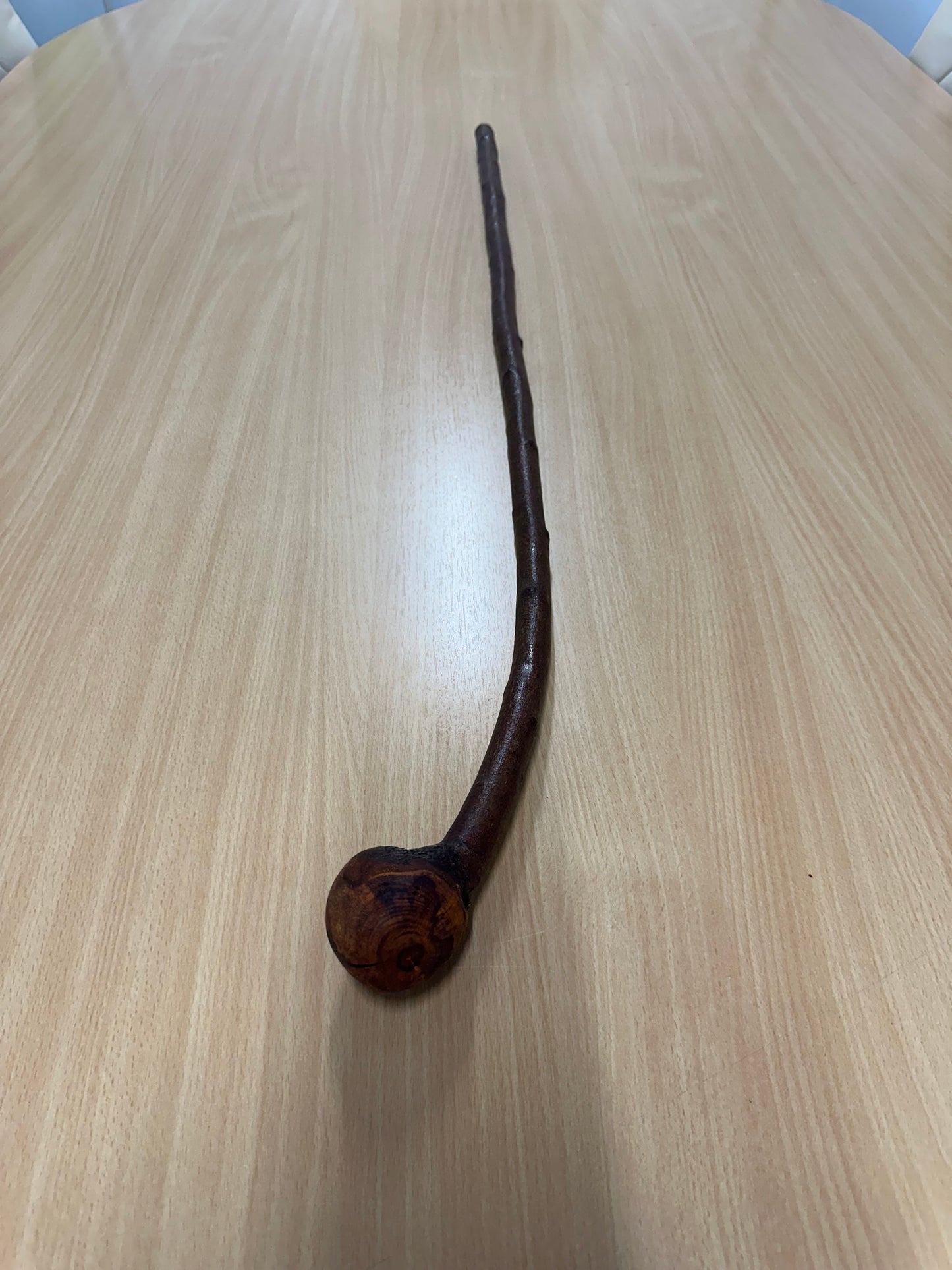 Thin Blackthorn Hiking Stick with Large Grip – 95cm