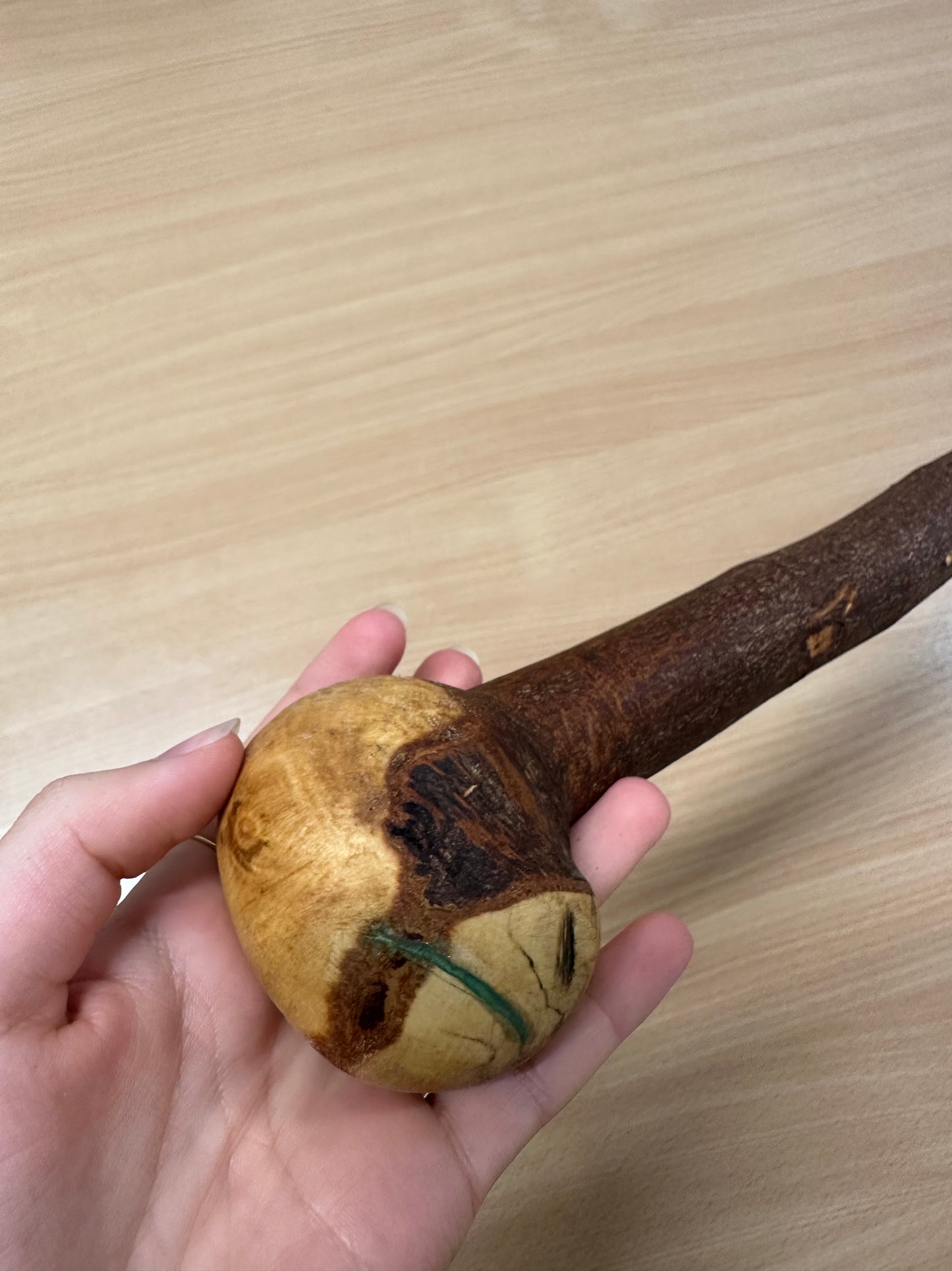 Lovely Blackthorn Walking Stick with Round Handle – 100cm