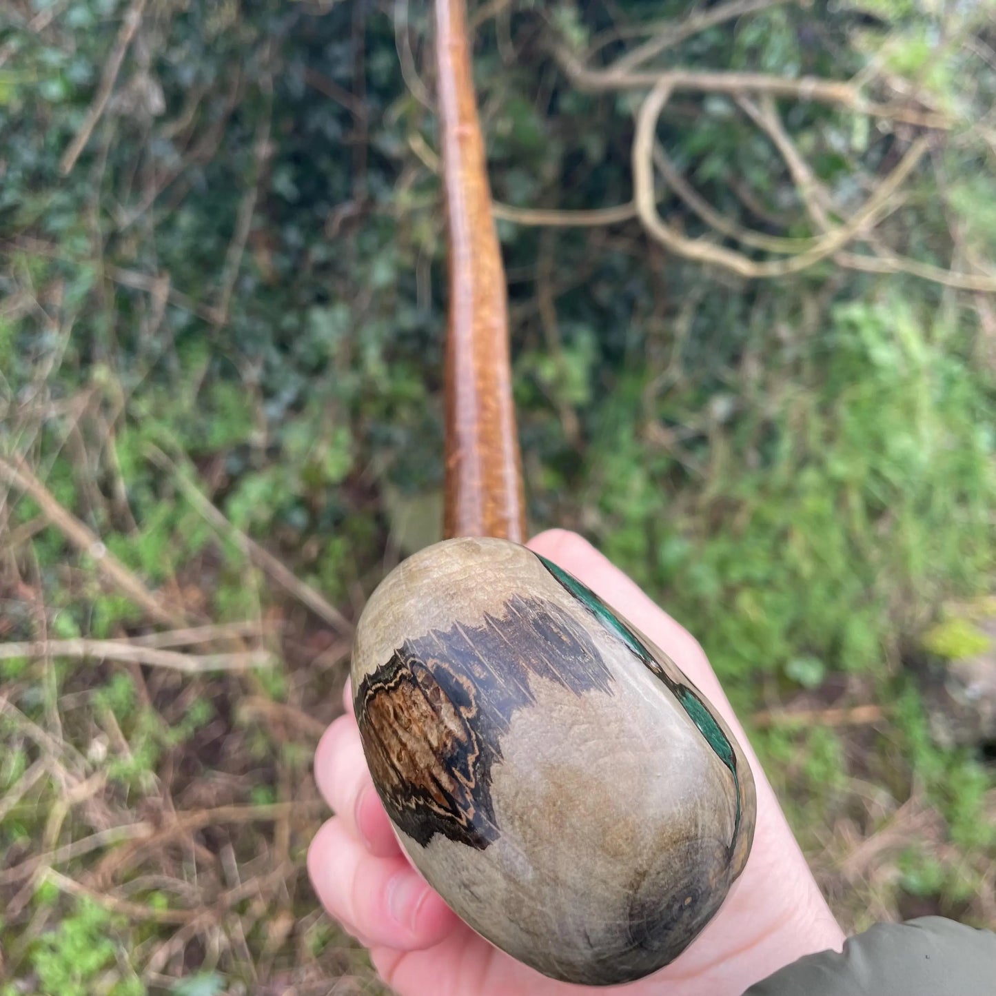 Hazel Irish walking stick with a large knobhead