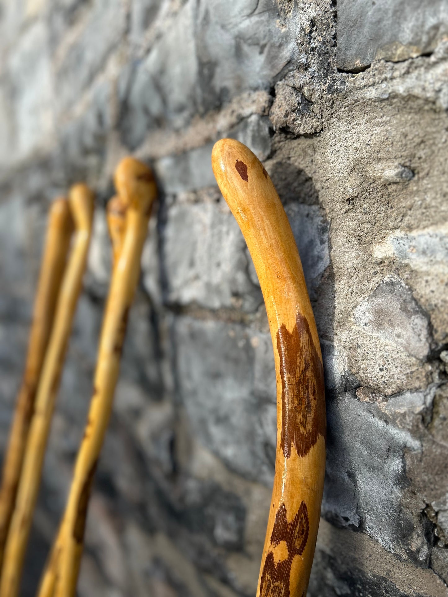 Light Hazel Walking Stick with Copper End – 37” (94 cm)