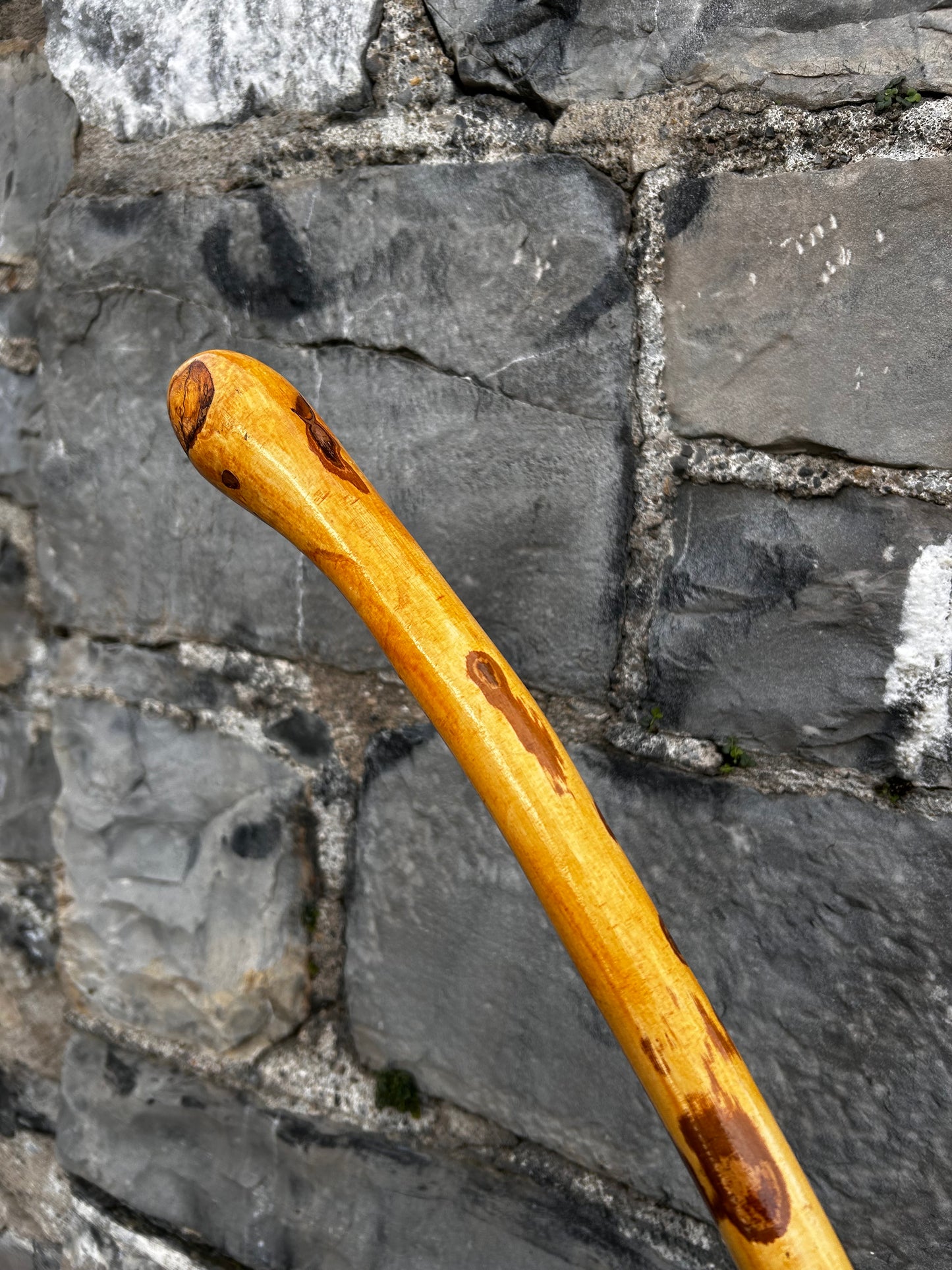 Light Hazel Walking Stick with Copper End – 37” (94 cm)