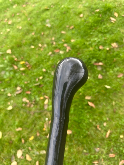 Blackthorn Walking Stick with Round Handle – Black Painted - 100 cm / 39 inches