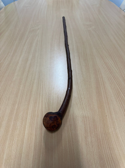 Thin Blackthorn Hiking Stick with Large Grip – 95cm