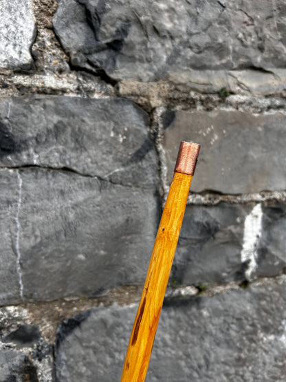 Light Hazel Walking Stick with Copper End – 37” (94 cm)