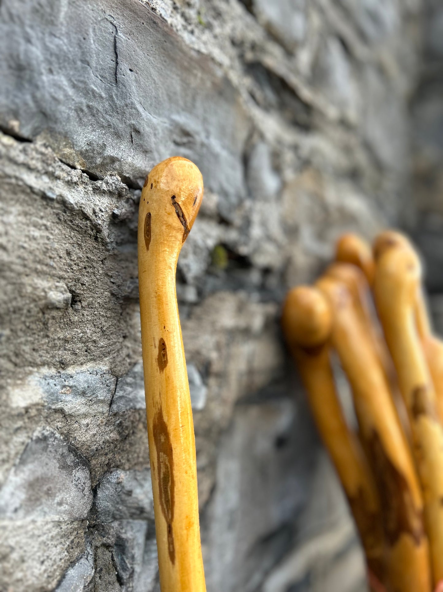 Light Hazel Walking Stick with Copper End – 37” (94 cm)