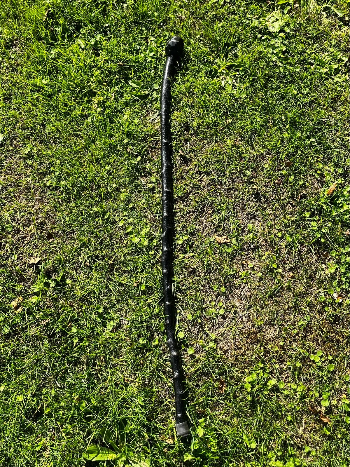 Black Painted Blackthorn Knob Shillelagh Stick – 95 cm (37.4”)
