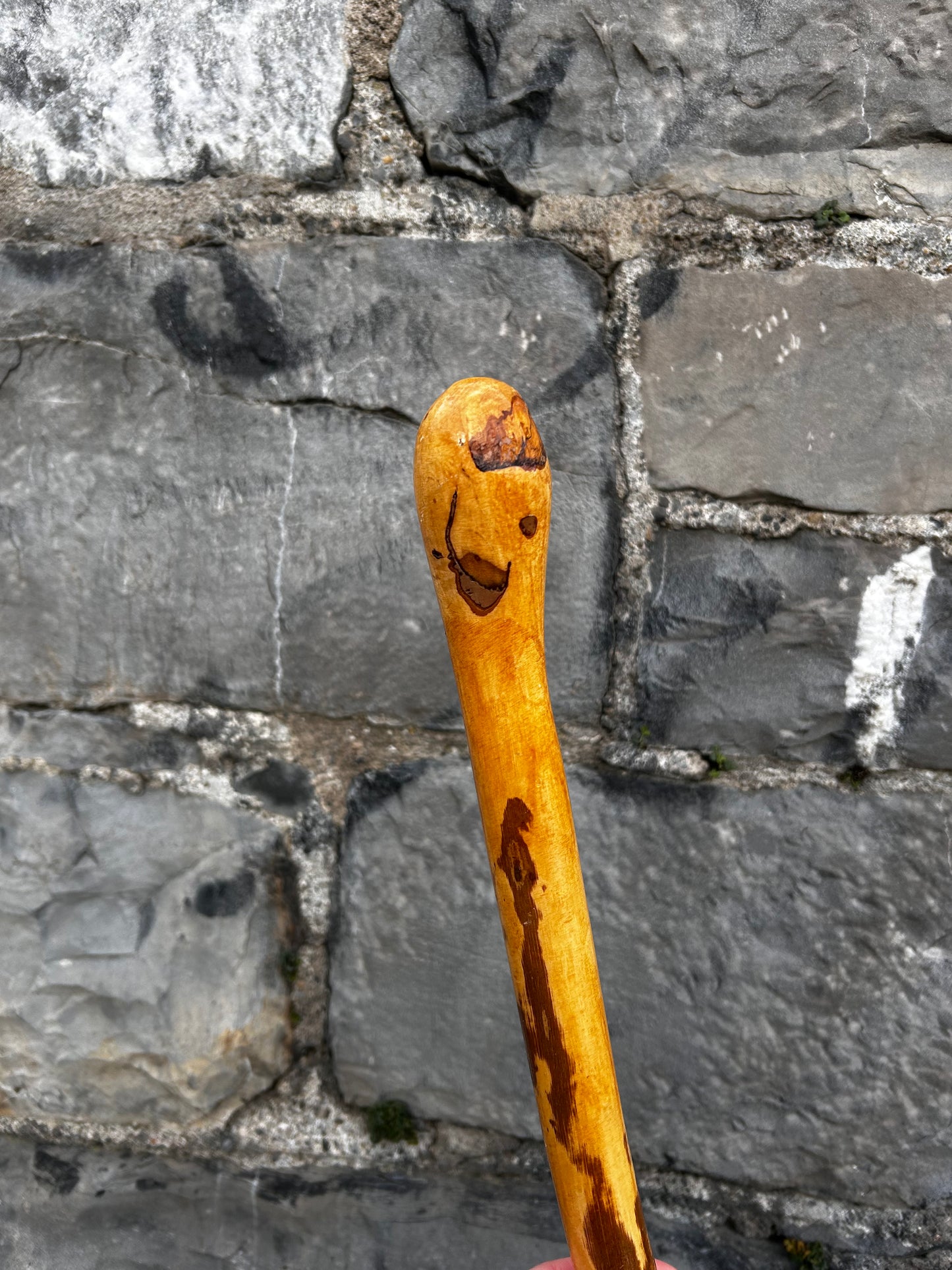 Light Hazel Walking Stick with Copper End – 37” (94 cm)