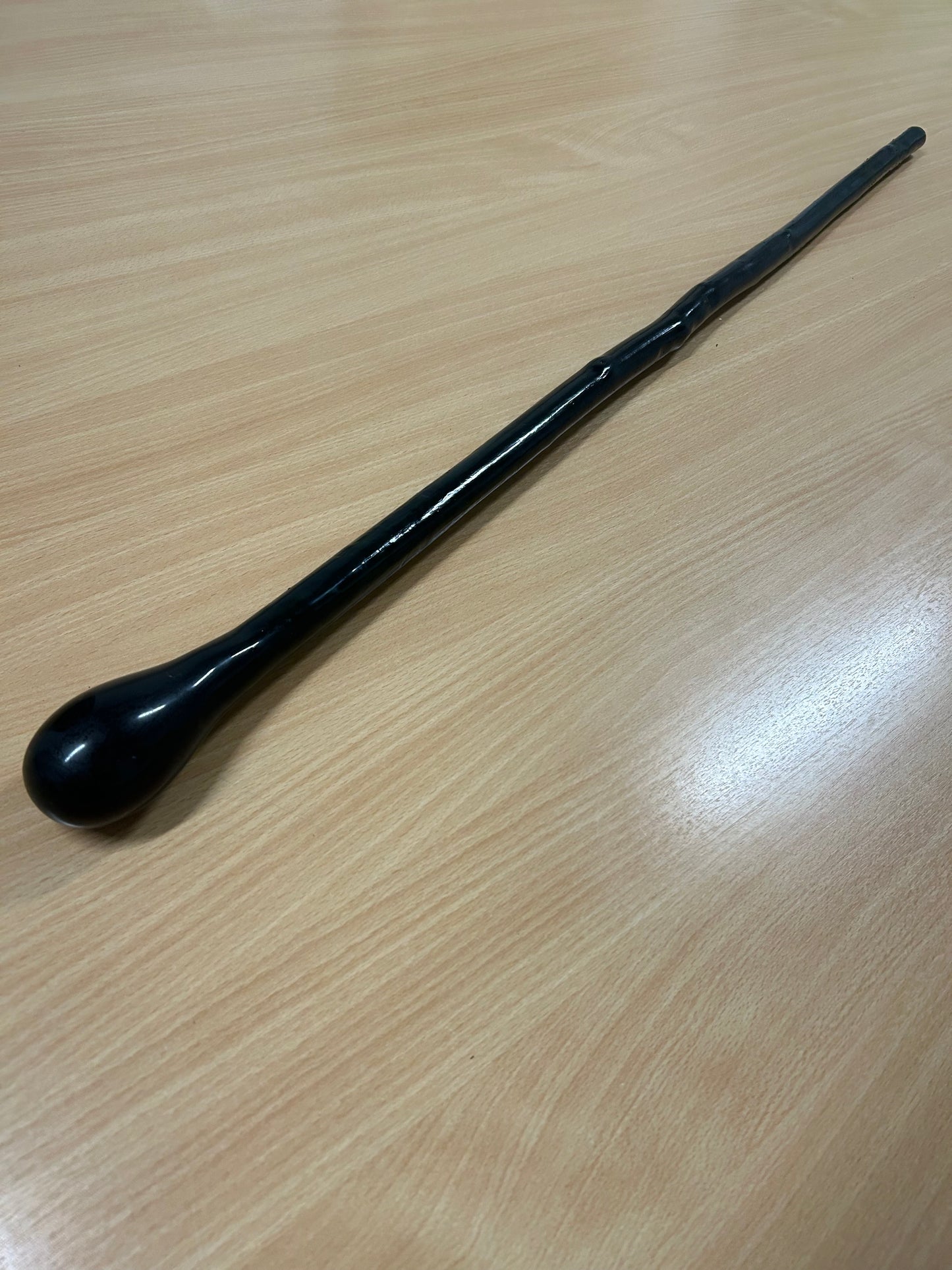 Black Painted Hazel Walking Stick with Bulb Head – 96cm