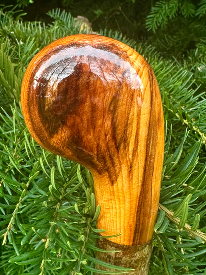 Irish Hazel Stick with Spalted Yew Head – 40”