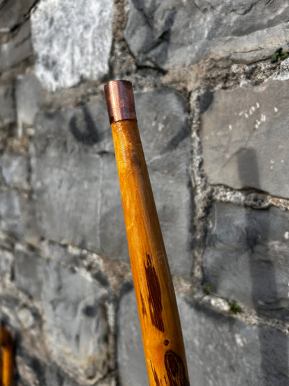 Light Hazel Walking Stick with Copper End – 37” (94 cm)