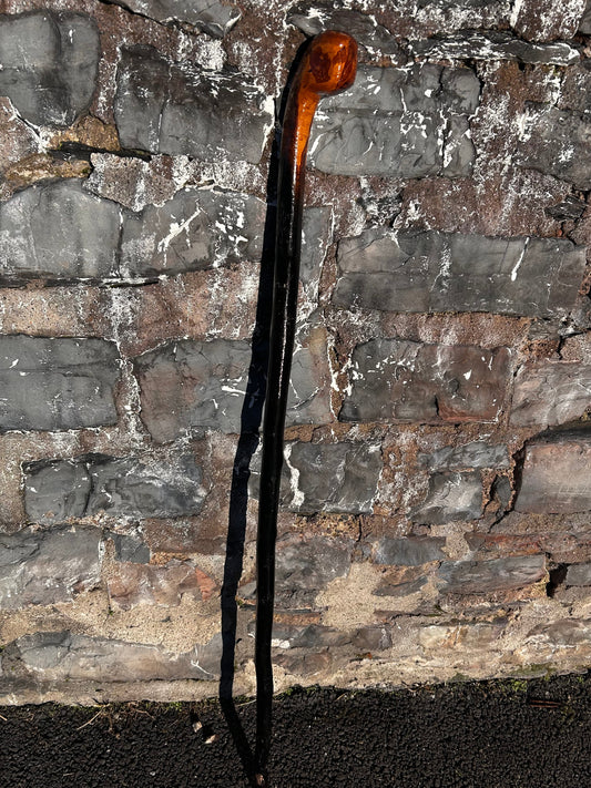 Tall Black-Painted Beech Hiking Stick – 123 cm / 48 inches