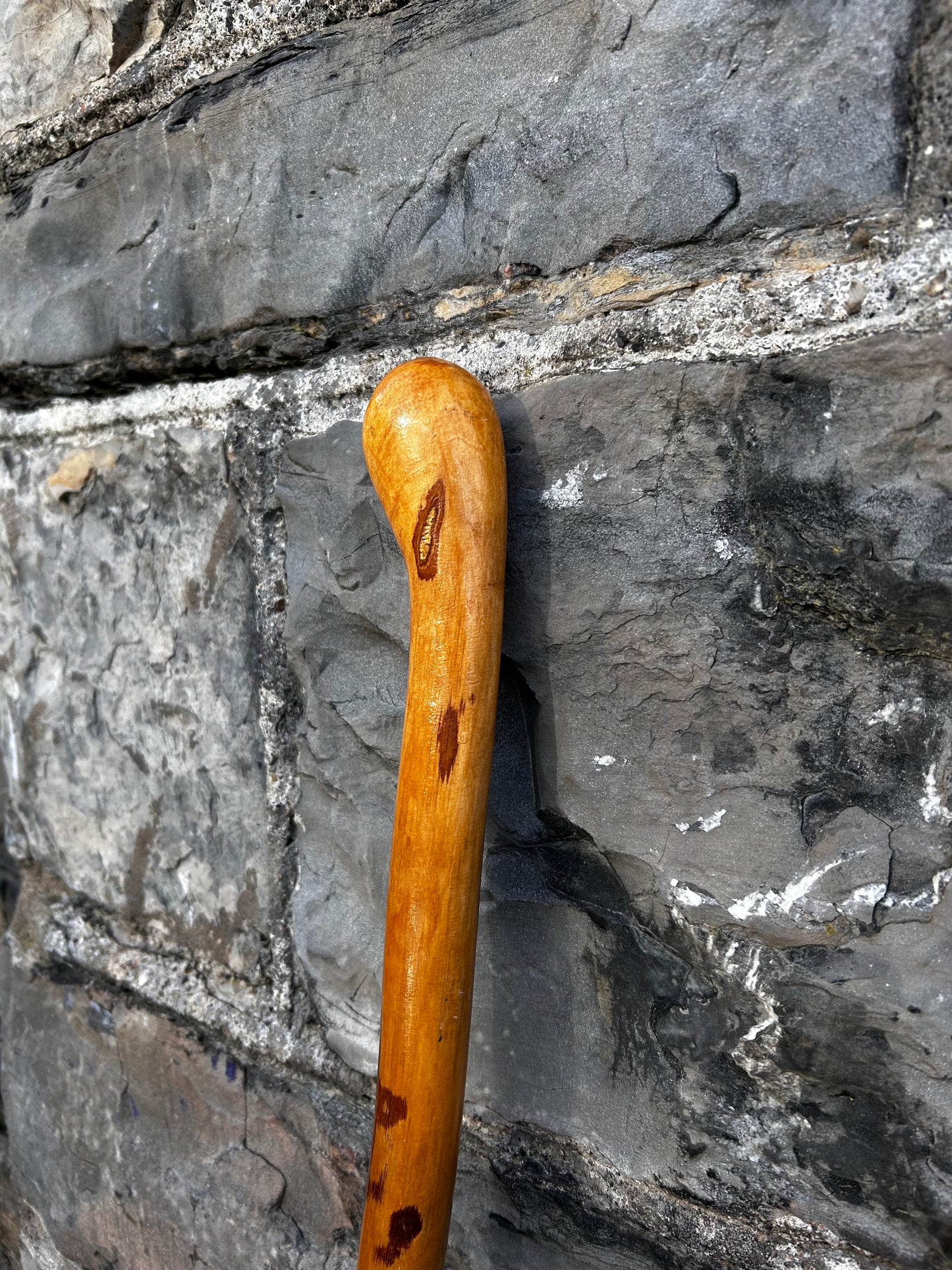 Light Hazel Walking Stick with Copper End – 37” (94 cm)