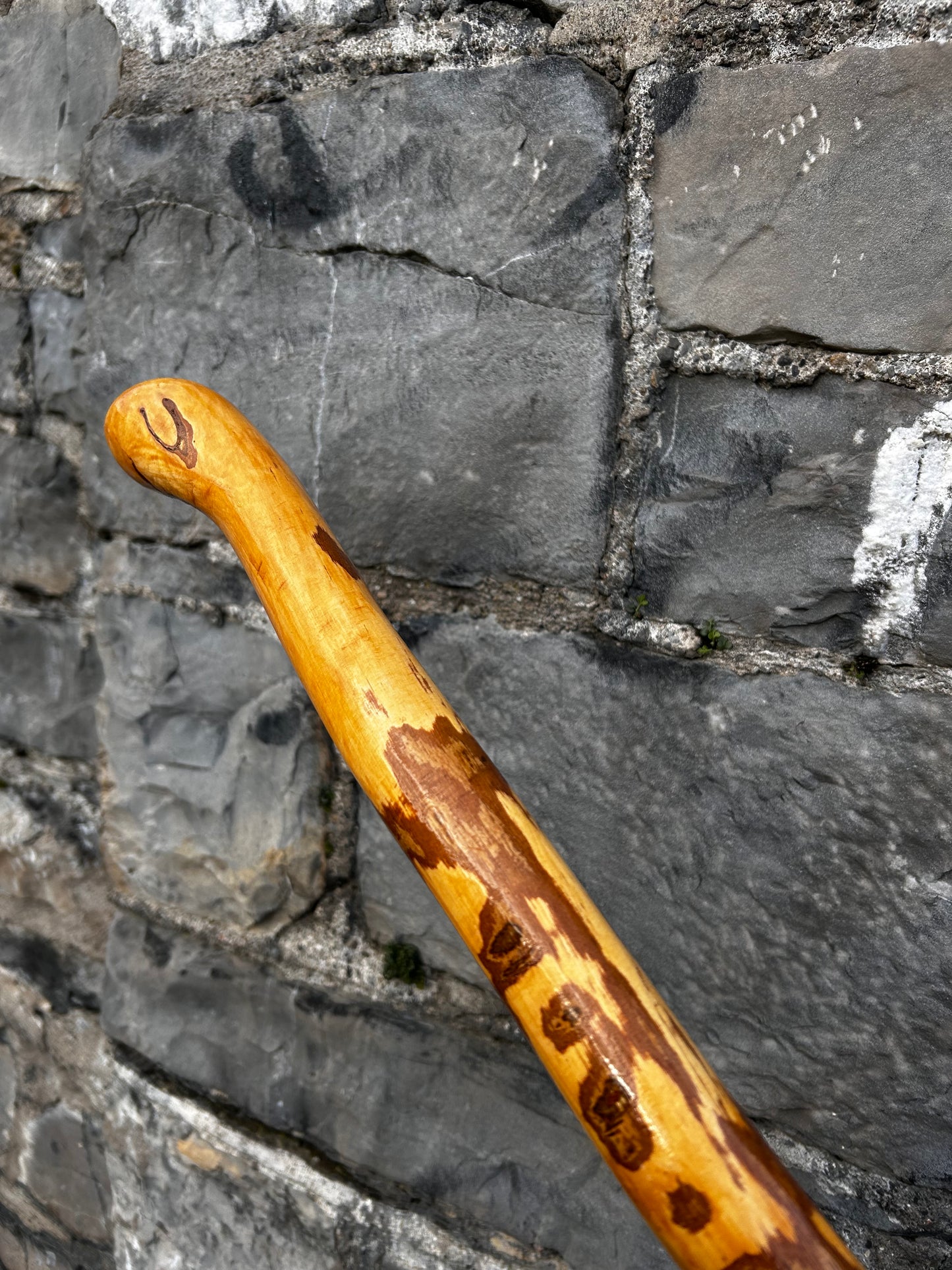 Light Hazel Walking Stick with Copper End – 37” (94 cm)