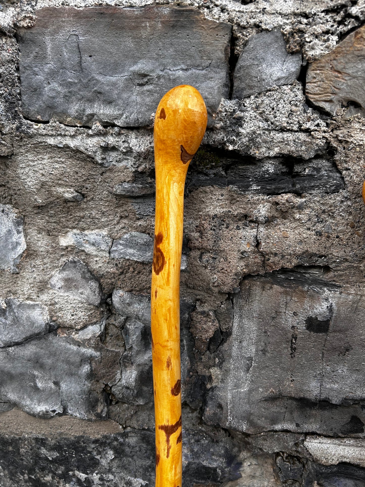 Light Hazel Walking Stick with Copper End – 37” (94 cm)