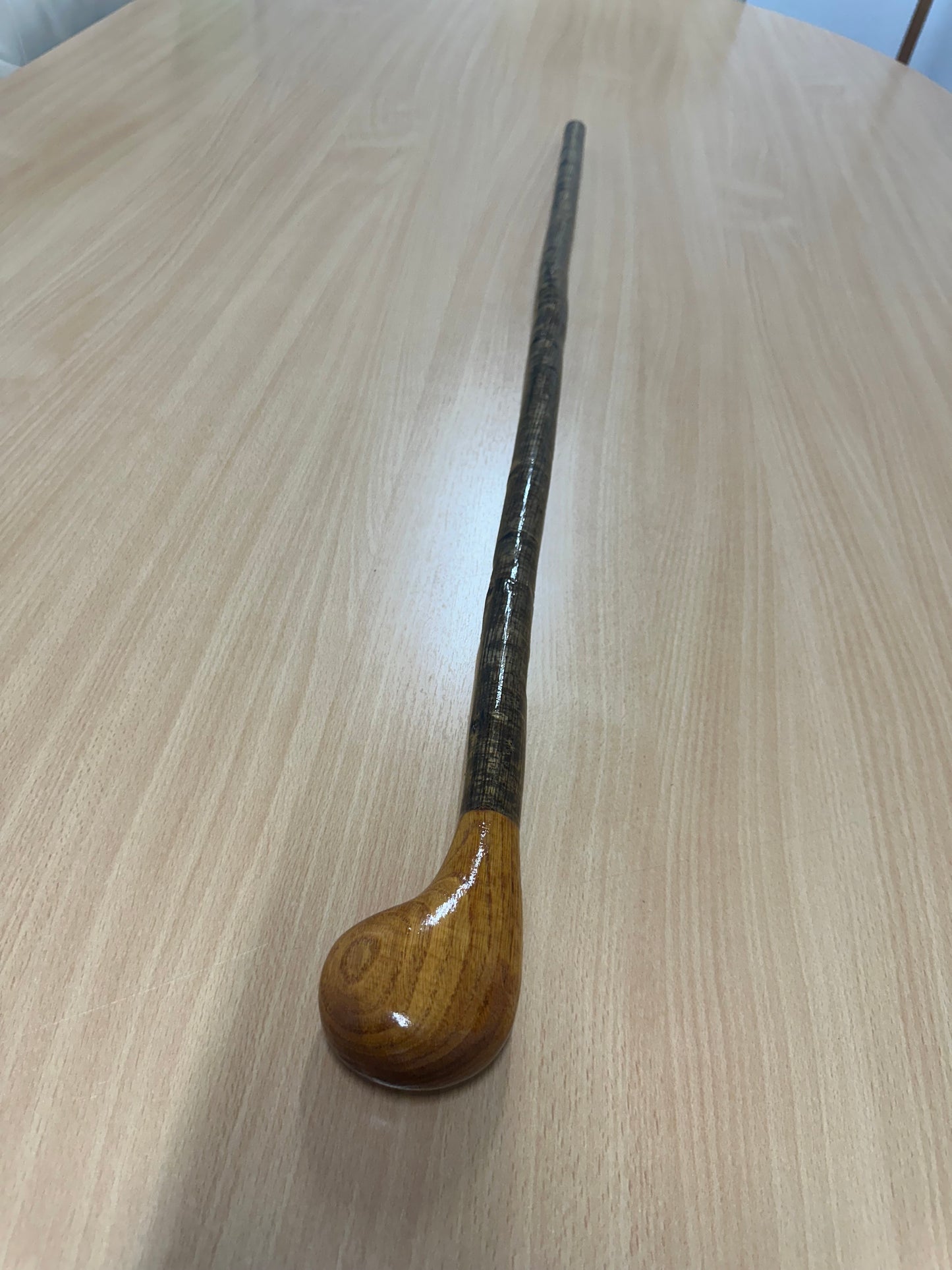 Two-Piece Hazel Walking Stick with Knob Handle – 100cm