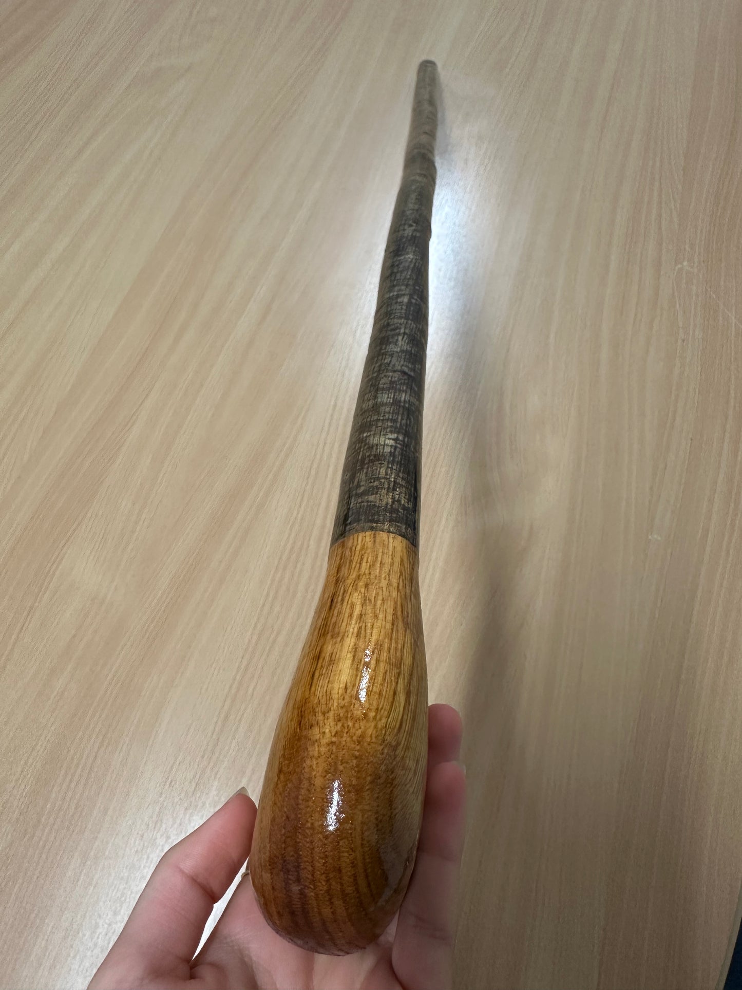 Two-Piece Hazel Walking Stick with Knob Handle – 100cm