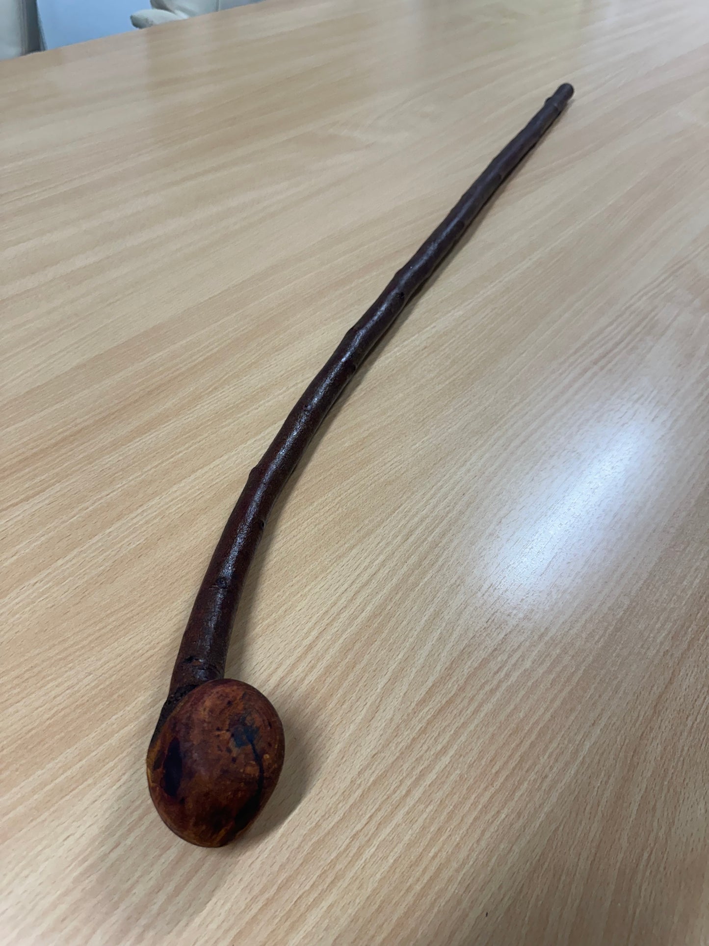 Thin Blackthorn Hiking Stick with Large Grip – 95cm