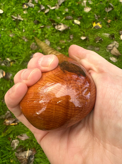 Hazel Walking Stick with Spalted Yew Head – 39.5”