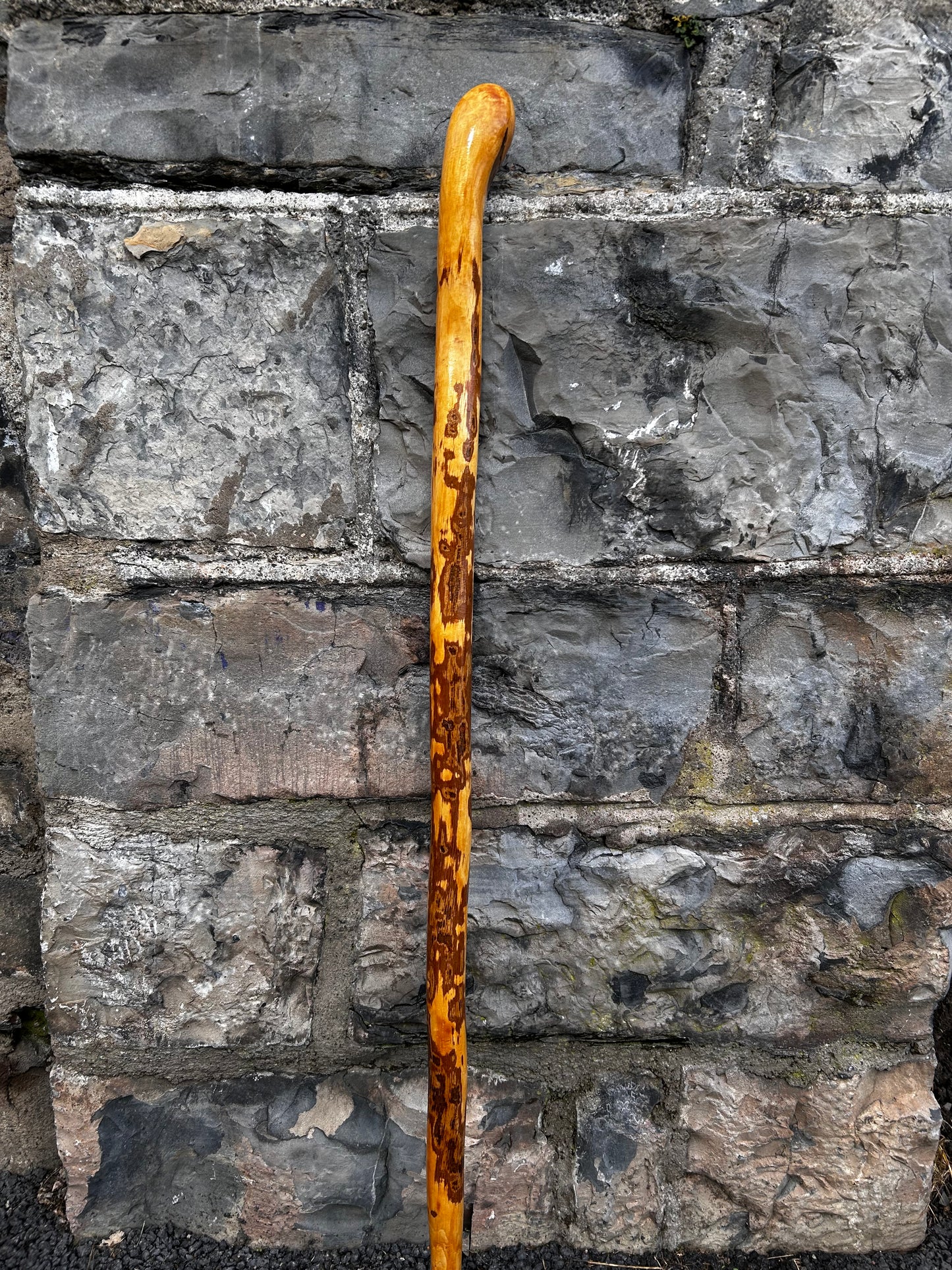 Light Hazel Walking Stick with Copper End – 37” (94 cm)