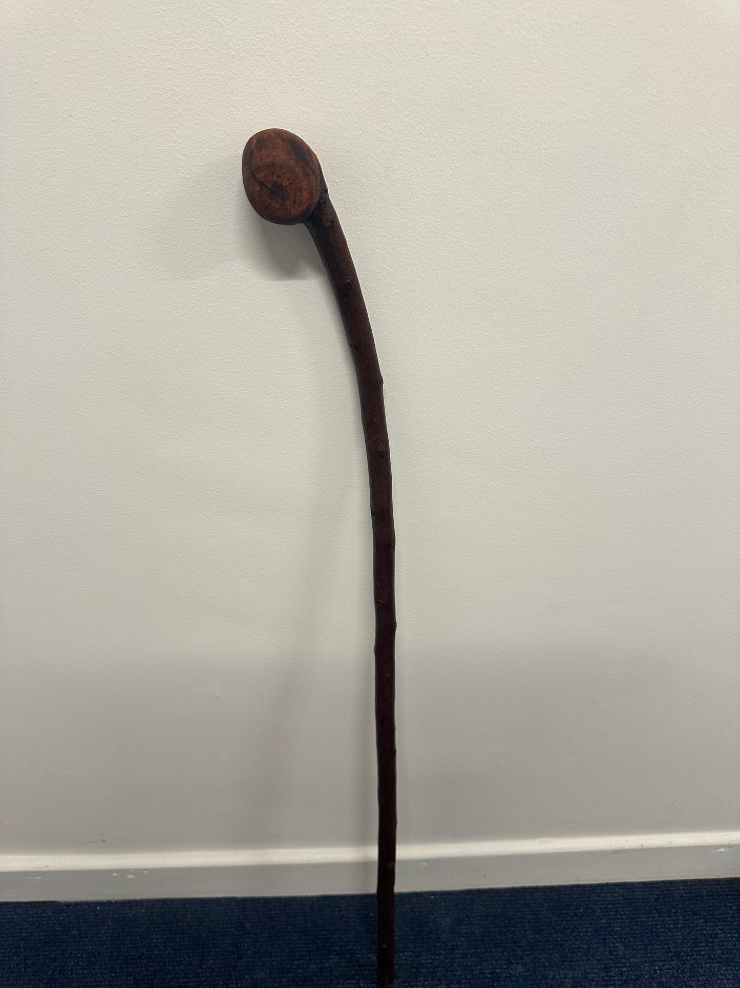 Thin Blackthorn Hiking Stick with Large Grip – 95cm