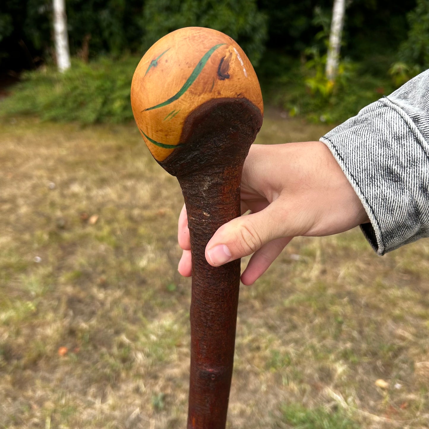 Emerald Resin Knob Blackthorn Shillelagh – 103 cm (40.6”)