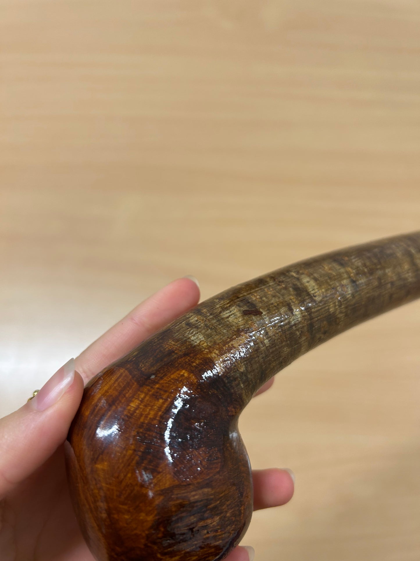 One-Piece Hazel Walking Stick with Small Handle – 105cm