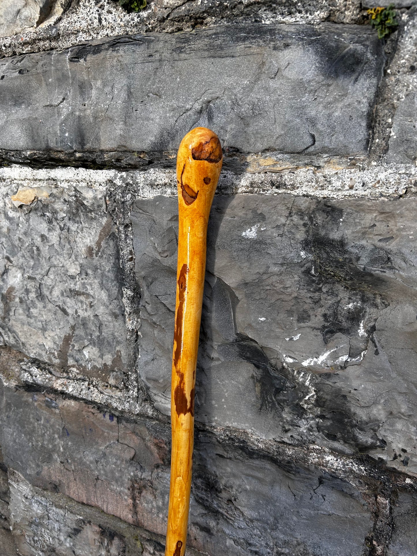 Light Hazel Walking Stick with Copper End – 37” (94 cm)