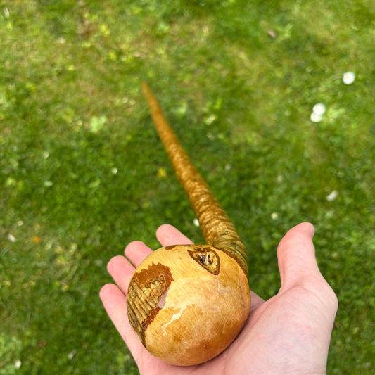 Hazel Knob Walking Stick with Natural Bark – 96 cm (37.8”)