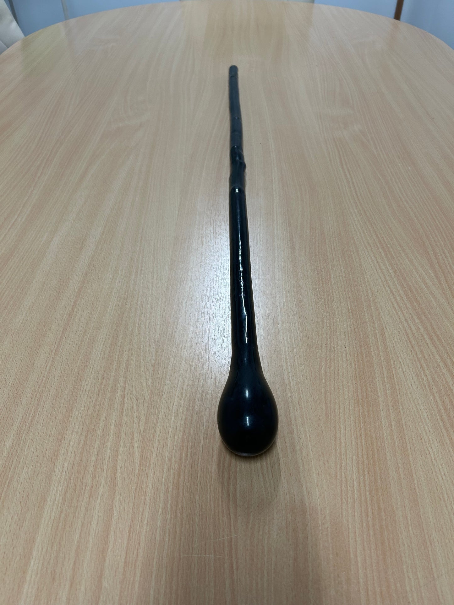 Black Painted Hazel Walking Stick with Bulb Head – 96cm