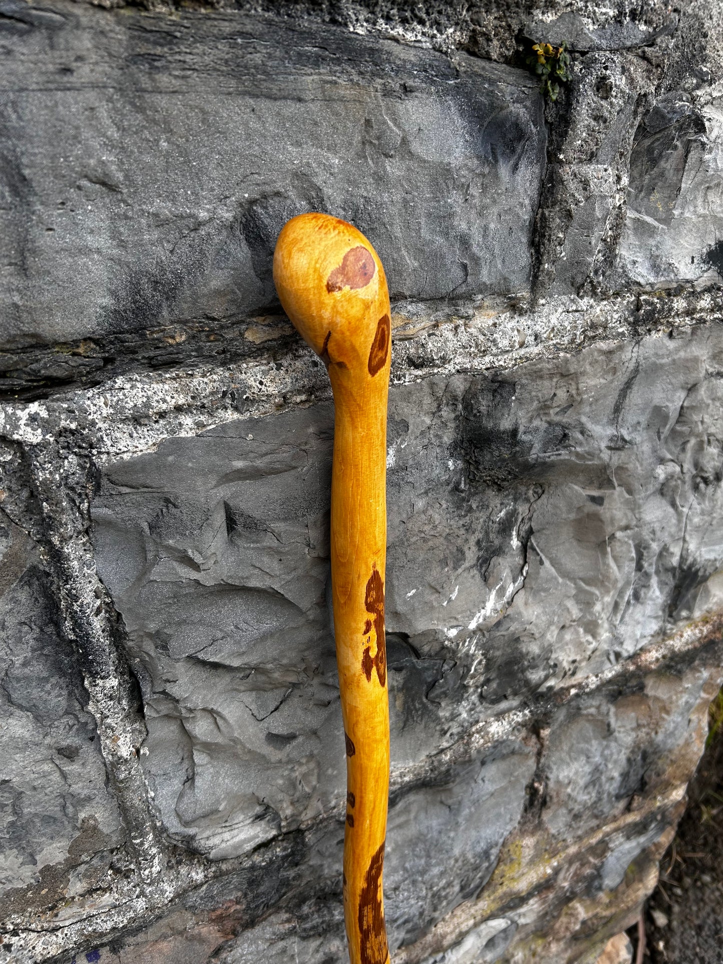 Light Hazel Walking Stick with Copper End – 37” (94 cm)