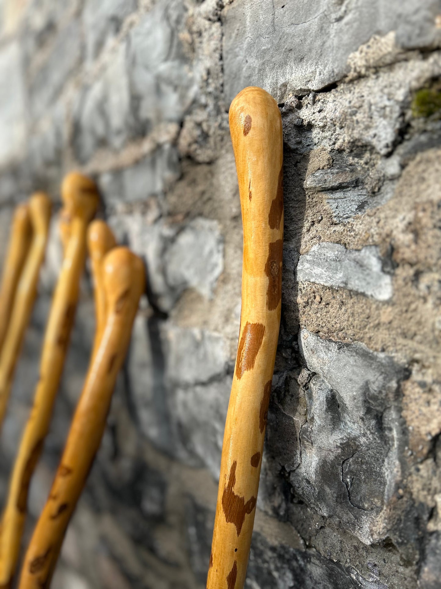 Light Hazel Walking Stick with Copper End – 37” (94 cm)