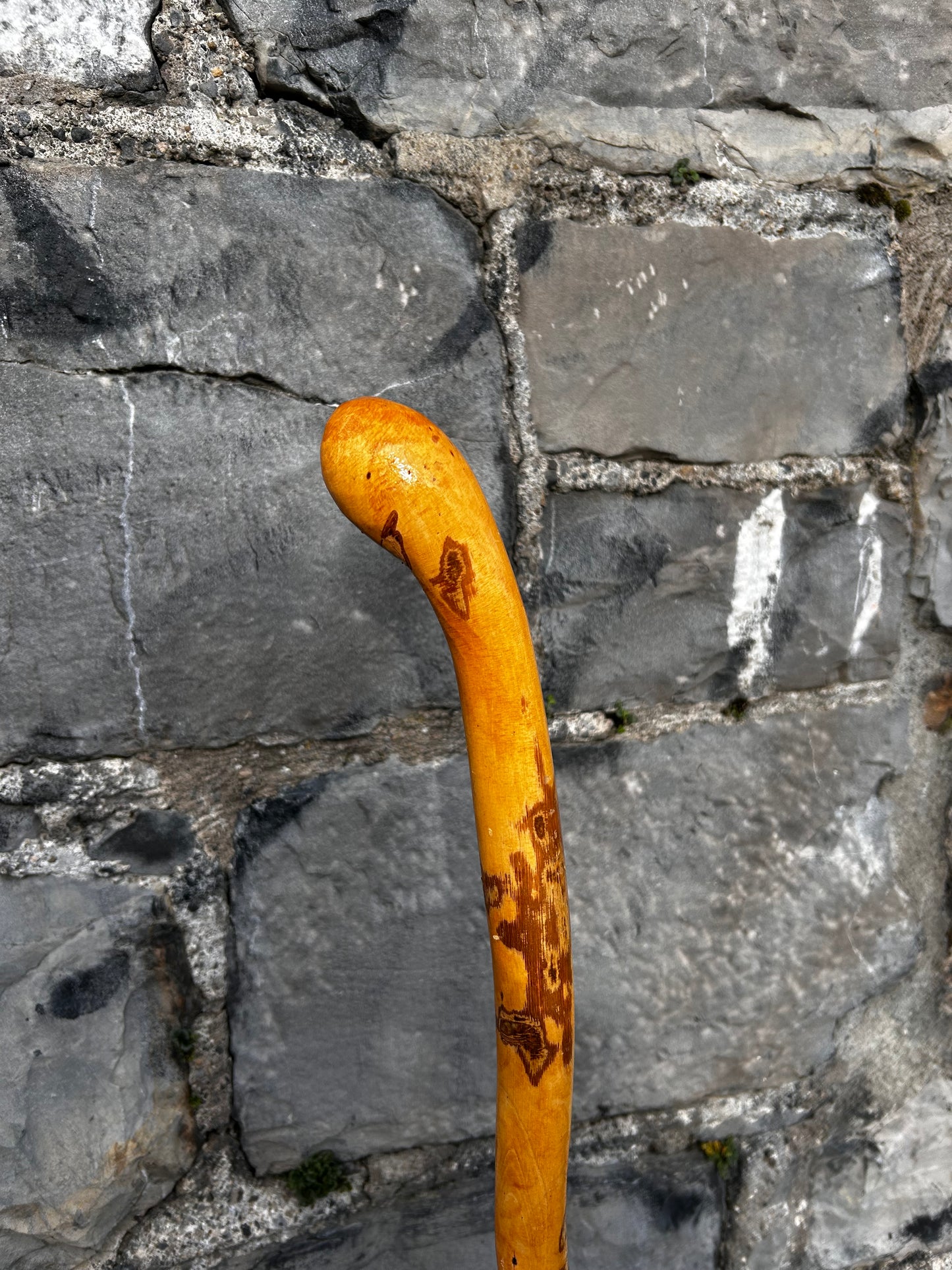 Light Hazel Walking Stick with Copper End – 37” (94 cm)