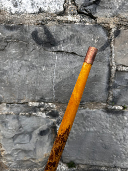 Light Hazel Walking Stick with Copper End – 37” (94 cm)