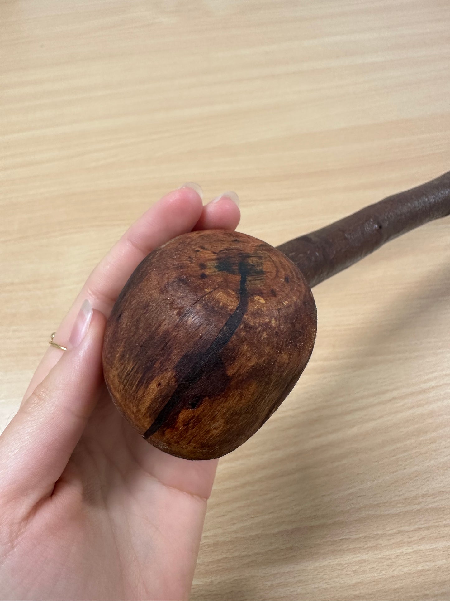 Thin Blackthorn Hiking Stick with Large Grip – 95cm