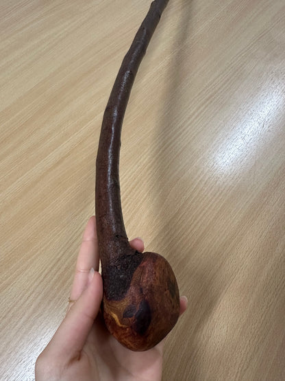 Thin Blackthorn Hiking Stick with Large Grip – 95cm