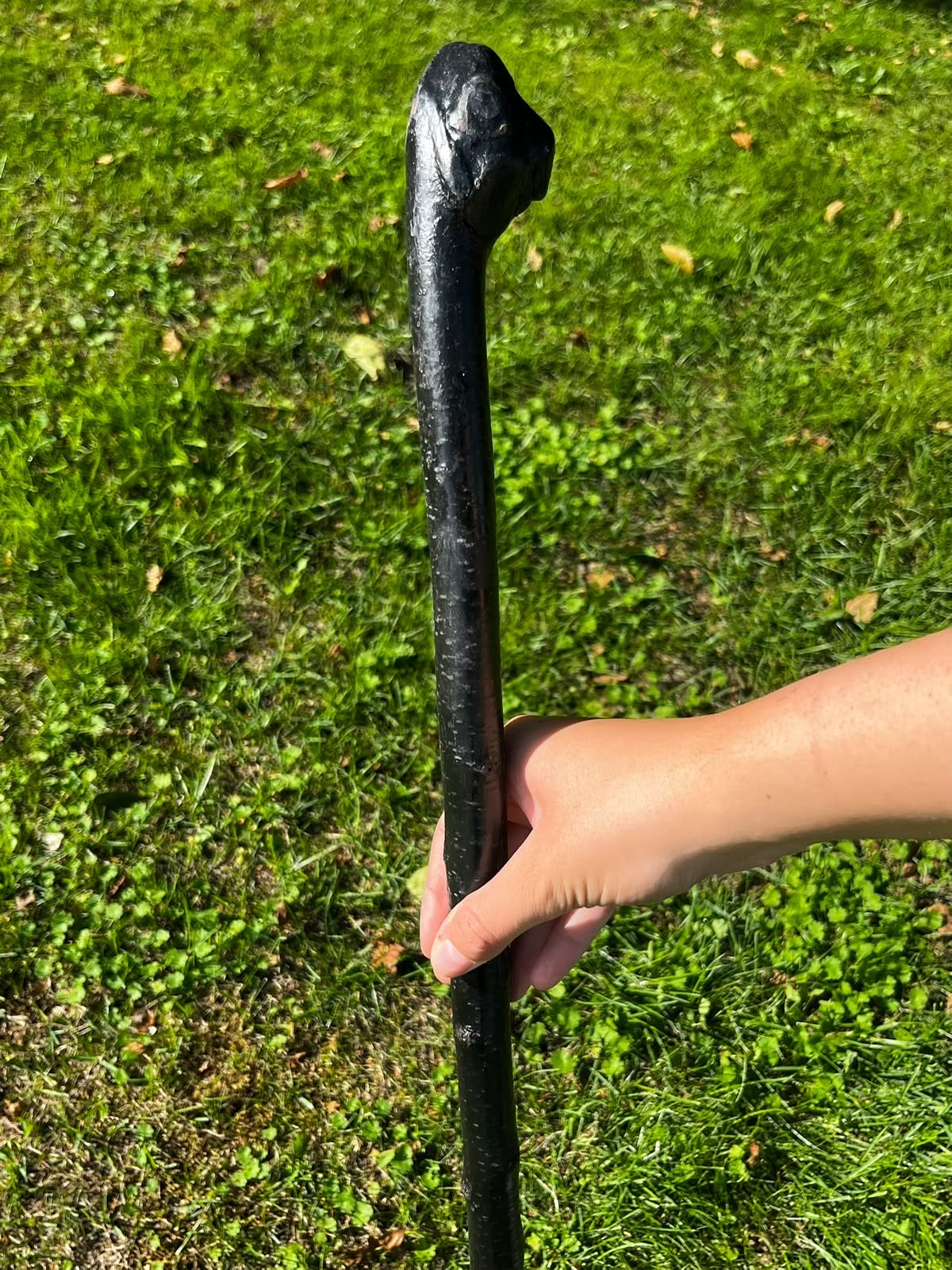 Black Painted Blackthorn Knob Shillelagh Stick – 95 cm (37.4”)