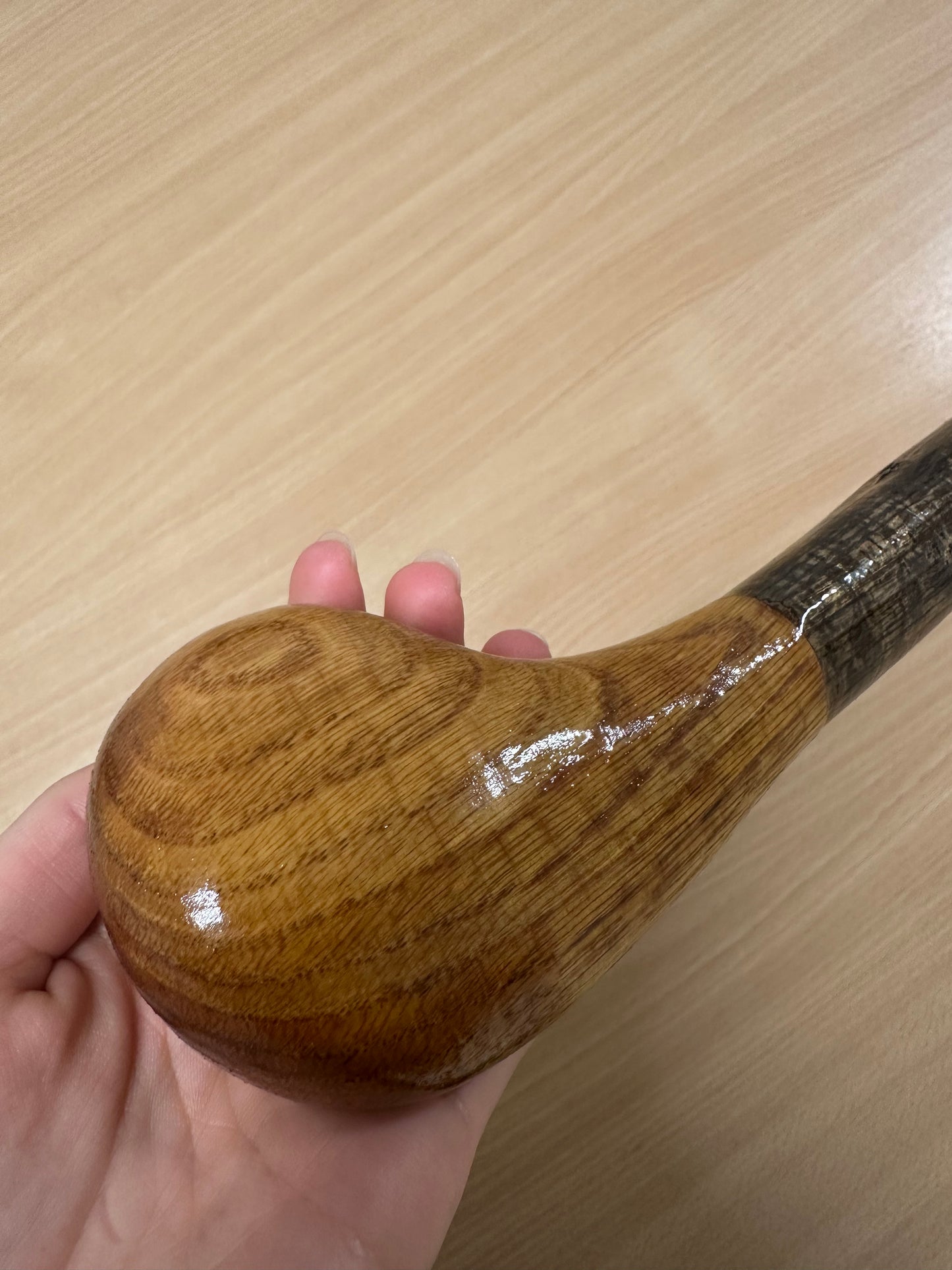 Two-Piece Hazel Walking Stick with Knob Handle – 100cm