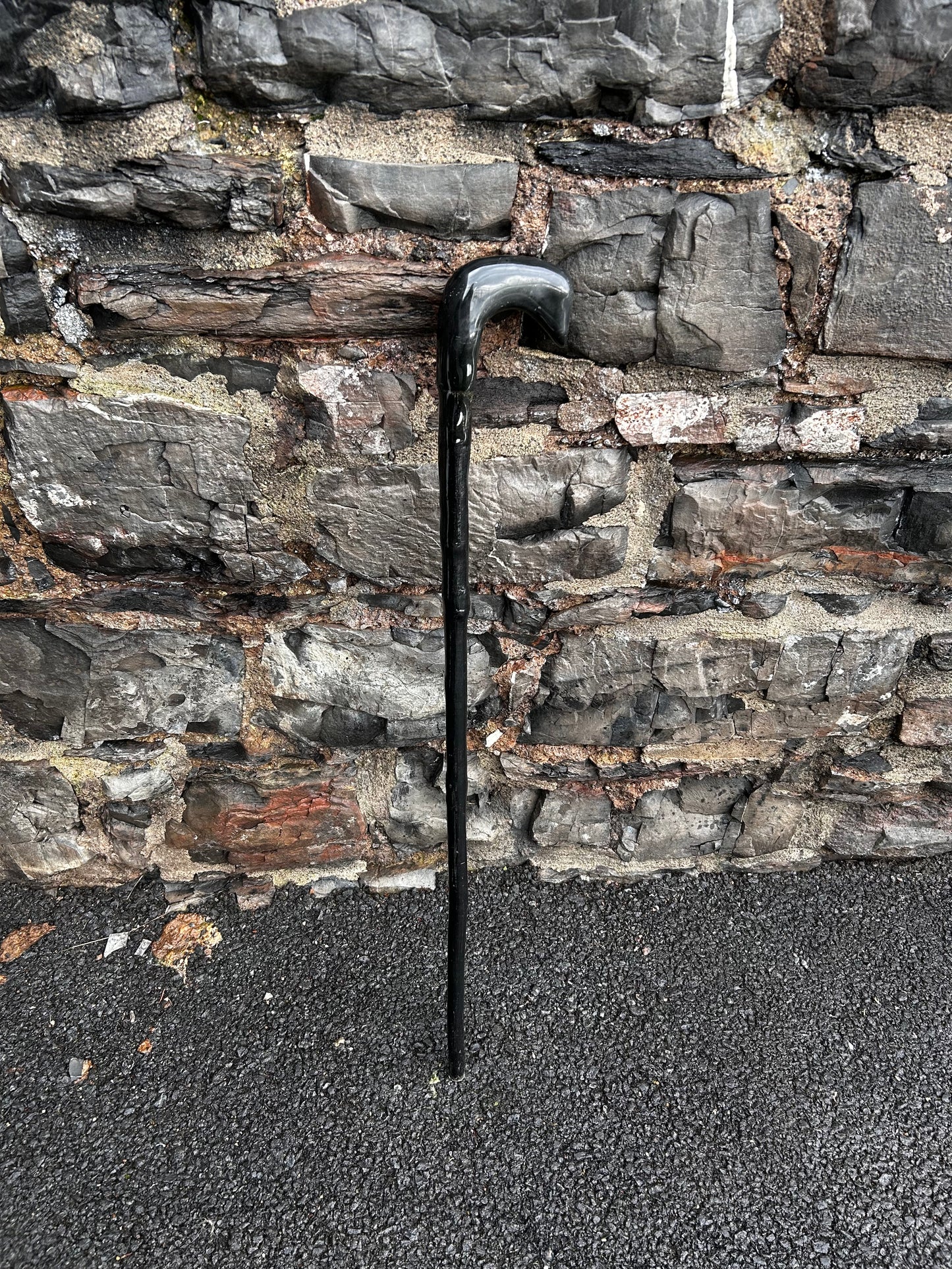 Blackthorn Walking Stick with Hazel Head – 100 cm (39”)