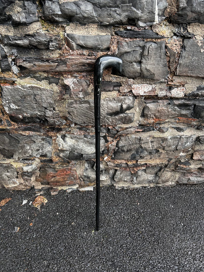 Blackthorn Walking Stick with Hazel Head – 100 cm (39”)
