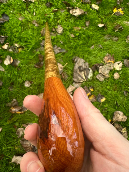 Hazel Walking Stick with Spalted Yew Head – 39.5”