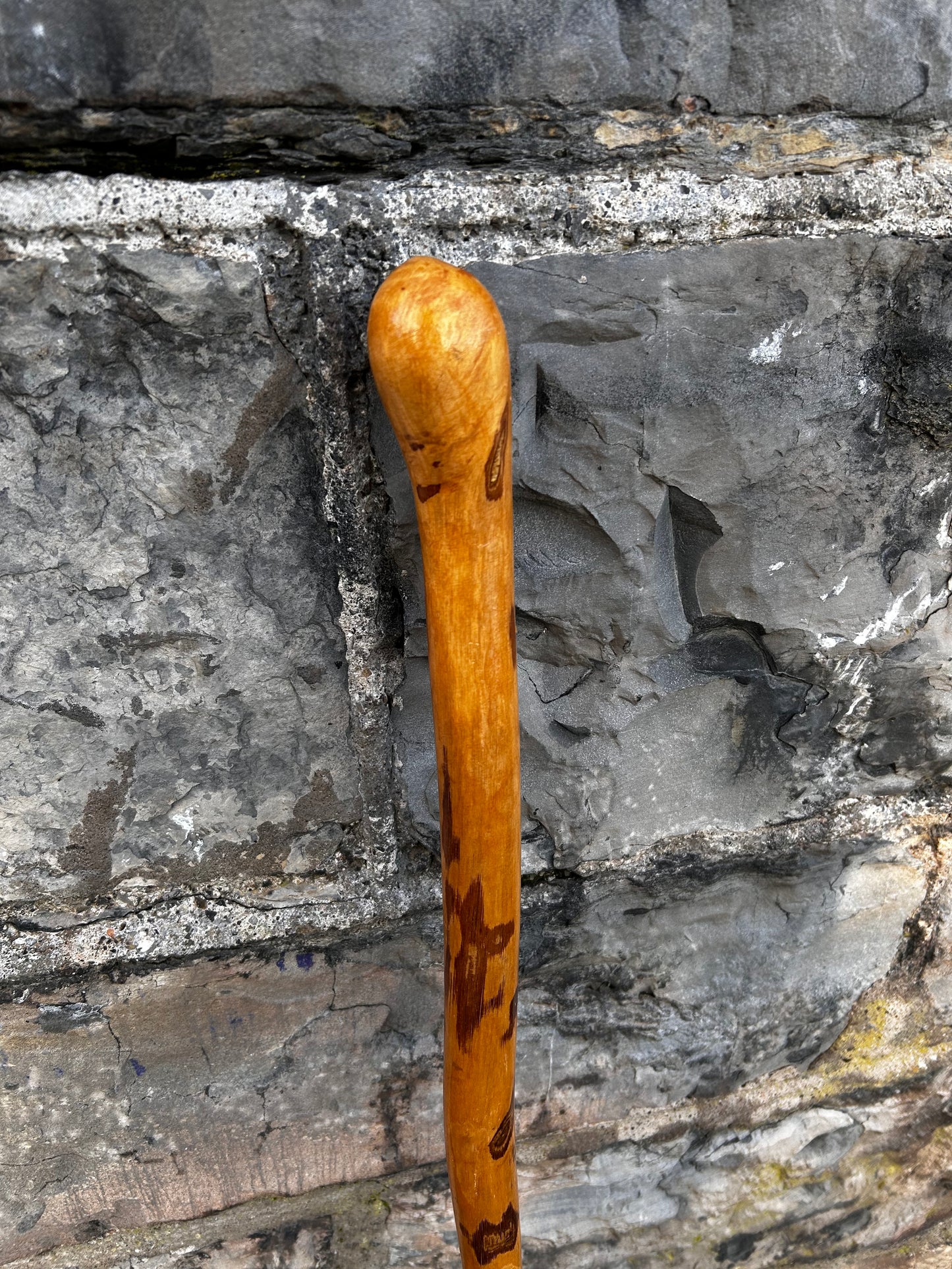 Light Hazel Walking Stick with Copper End – 37” (94 cm)