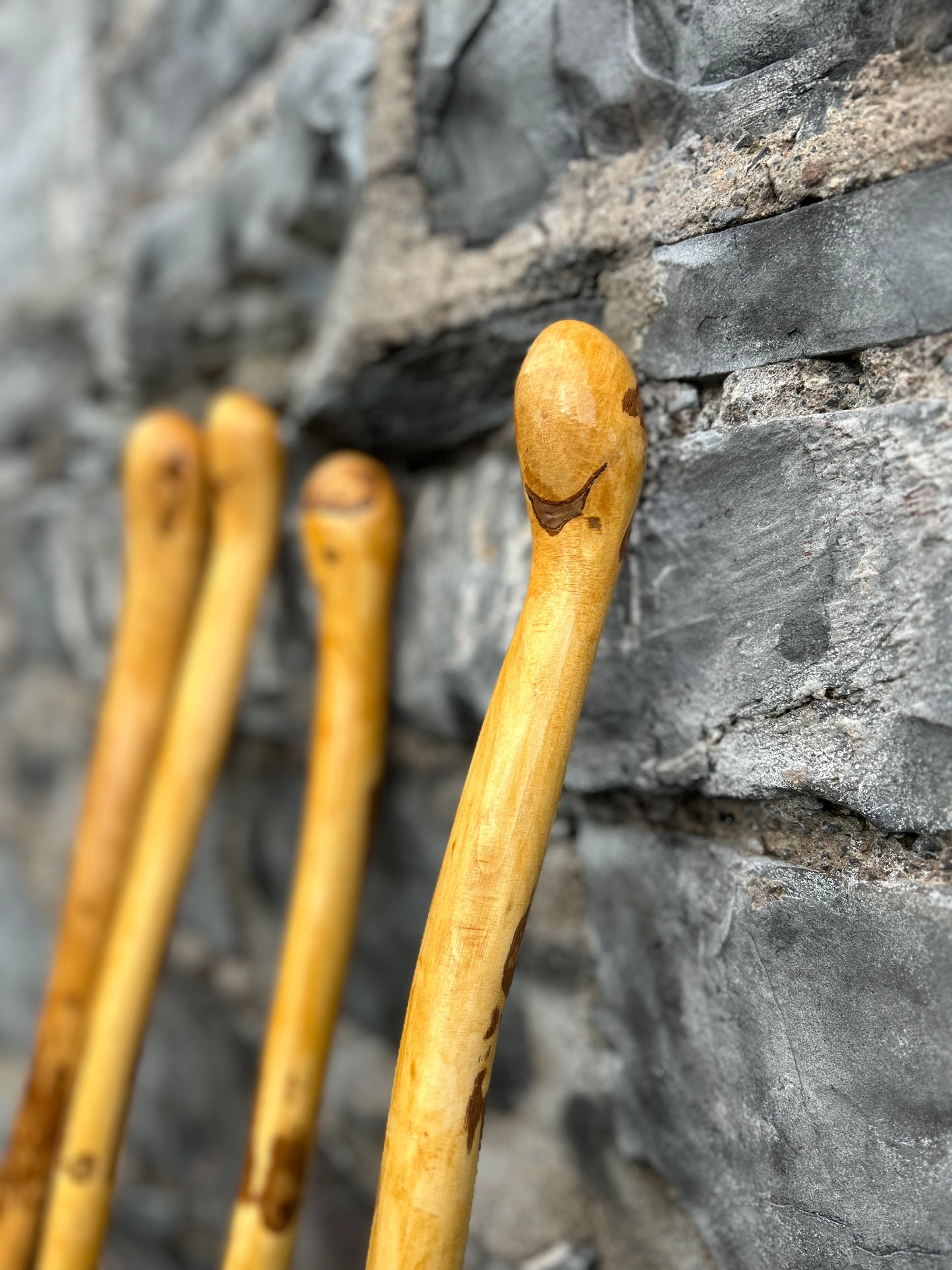 Light Hazel Walking Stick with Copper End – 37” (94 cm)