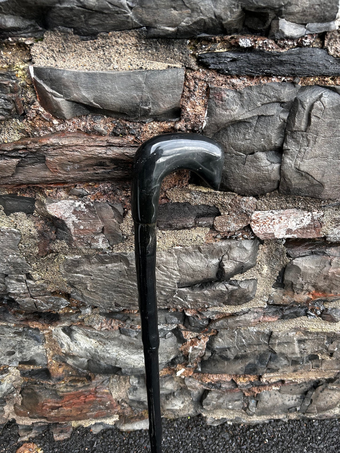 Blackthorn Walking Stick with Hazel Head – 100 cm (39”)