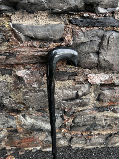 Blackthorn Walking Stick with Hazel Head – 100 cm (39”)