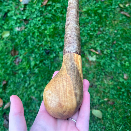 Hazel Walking Stick with Round Handle – 100 cm / 39.4 inches