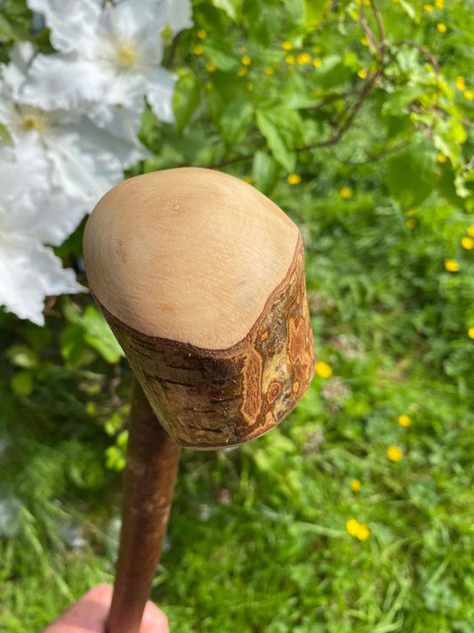 Hazel Wood Walking Stick Knob Head