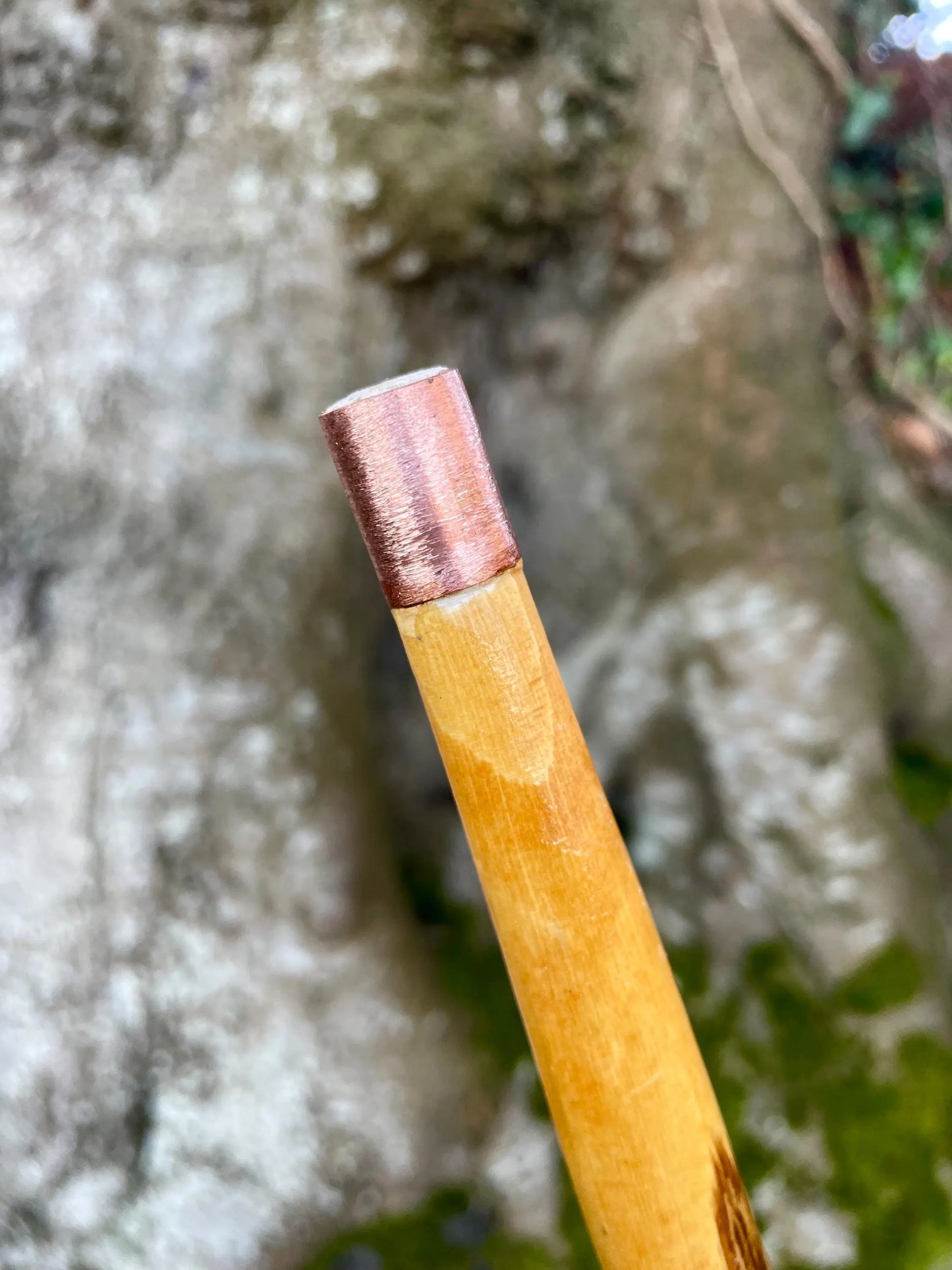 Beautiful Irish walking stick in Hazel with copper ending