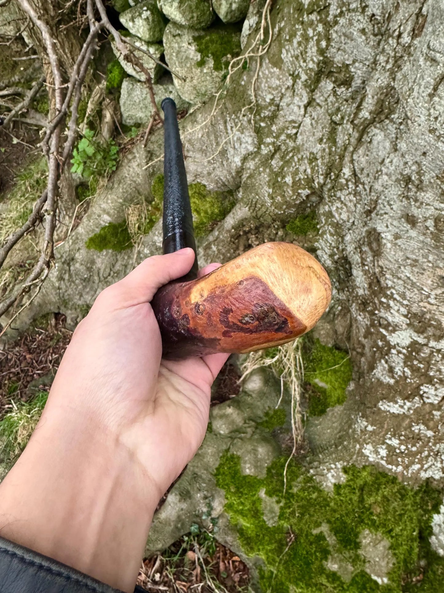 Irish walking stick in Blackthorn and Hazel