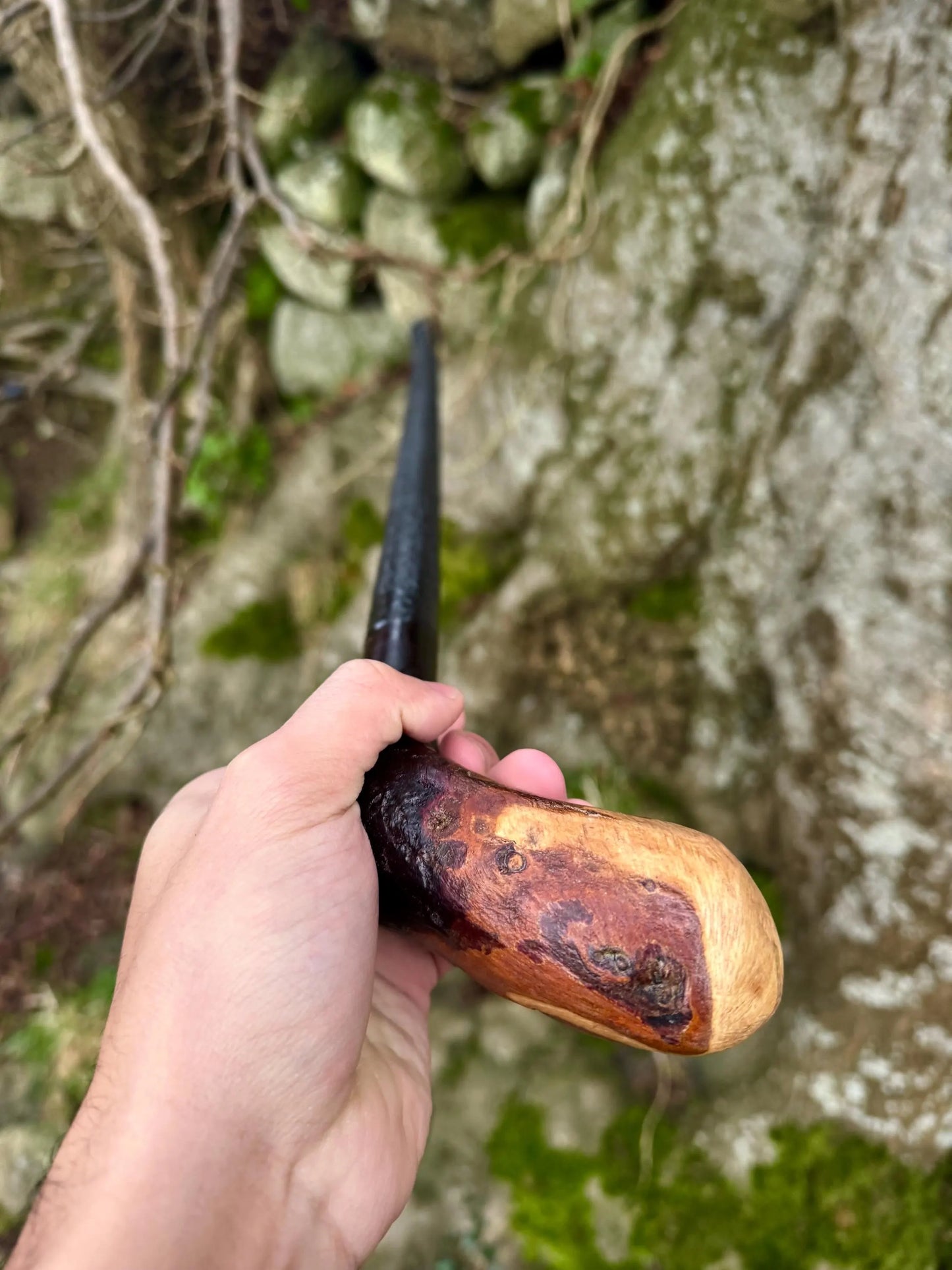 Irish walking stick in Blackthorn and Hazel