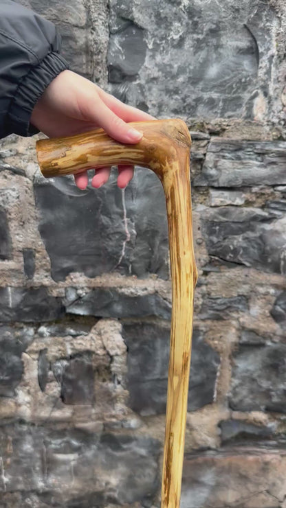 Hazel Walking Stick with L Handle Door Knocker – 101 cm (39.7”)